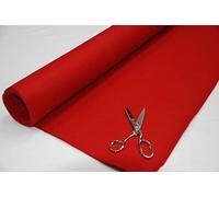 CRS Fur Fabrics 3 mm di Spessore Acrilico in Panno Craft Poker Tessuto Materiale Rosso