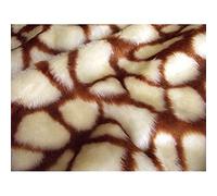 CRS Fur Fabrics Animale Divertente Pelliccia Finta Tessuto - Giraffa - Giraffa, 1Mtr - 150cm x 100cm