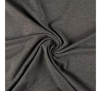 CRS Fur Fabrics Tessuto elasticizzato in jersey di cotone e spandex, grigio scuro, 1 m, 160 cm x 100 cm, 1Mtr 160cm x 100cm