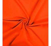 CRS Fur Fabrics Tessuto elasticizzato in jersey di cotone spandex per abiti, arancione, 1 m, 160 cm x 100 cm, 1Mtr 160cm x 100cm