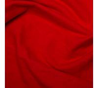 CRS Fur Fabrics Tessuto in flanella Wincyette, tinta unita, colore rosso, 1 m, 105 cm x 100 cm, Cotone, 1Mtr 105cm x 100cm