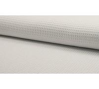 CRS Fur Fabrics Tessuto piqué a Nido d'Ape in 100% Cotone, Bianco, 1 m, 150 cm x 100 cm, 150 x 100 cm