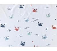 CRS Fur Fabrics Tessuto Reversibile in Pile Super Morbido, Nuvole e Gocce di Pioggia, 1 m, 150 cm x 100 cm, Multi, 1Mtr 150cm x 100cm
