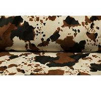 CRS Fur Fabrics Tessuto Velboa in Pelliccia Sintetica in Pelle di Pony, Color Crema, 1 m-150 cm x 100 cm, Poliestere, Marrone, 1Mtr-150cmx100cm