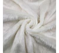 CRS Fur Fabrics Tinta Unita Divertente Pelliccia Finta Materiale Tessuto Bianco Brillante