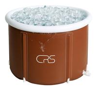 CRS Ice Bath Tub | Bagno di ghiaccio per il metodo Wim Hof | Vasca por crioterapia ghiaccio | vasca da bagno portatile per adulti e bambini | adatta alla doccia e al bagno | recovery pod Marrone 90cmØ