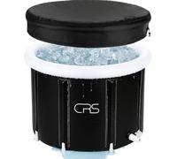 CRS Ice Bath Tub | Bagno di ghiaccio per il metodo Wim Hof | Vasca por crioterapia ghiaccio | vasca da bagno portatile per adulti e bambini | adatta alla doccia e al bagno | recovery pod (Nero 75cmØ)