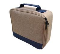 CRSUSUKJ Borsa Accessori Elettronici,Cable Organizer Antiurto,Borsa universale per il trasporto di proiettori per mini proiettore,compatibile con la maggior parte dei principali proiettori. (marrone)
