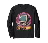 CRT Computer Pop Culture Retro Videogioco Maglia a Manica