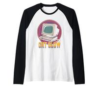CRT Computer Pop Culture Retro Videogioco Maglia con Maniche Raglan
