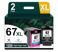 CRTBOTW Remanufactured Per HP Inchiostro 67 Cartucce di Inchiostro Nero e Colore Combo Pack Per Stampante Inchiostro HP 67 67XL Uso per DeskJet 2752 2710 2755 2722 2720 Plus 4100 4152 4158 Envy 6055 6052 6022 Pro 6452 55 cm