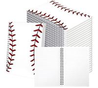Crtiin 24 Pcs Baseball Spiral Notebooks Bulk Baseball Writing Book Journal Study Notes Sports Memo for Women Men Office Birthday Gifts, A5 Hardcover Lined, 100 Pages/50 Sheets, 5.8 x 8.3 Inch