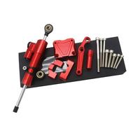CRTQNS Accessori motociclette per Kawasaki per Ninja 300 per NINJA300 EX300 2013-2017 Kit di Montaggio con Staffa Regolabile per Ammortizzatore di Sterzo per Moto Parti di Ricambio(Red Set)