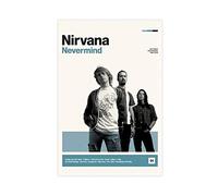 crttrs Poster con copertina di album musicali, motivo: NIRVANA, Nevermind (1), decorazione per camera da letto, sport, ufficio, stanza, regalo, senza cornice, 30 x 45 cm
