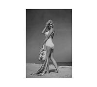 crttrs Poster su tela, motivo: Marilyn Monroe, decorazione per camera da letto, sport, ufficio, camera da letto, regalo, senza cornice, 30 x 45 cm