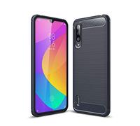 Custodia Xiaomi Mi 9 Lite, Cover Xiaomi Mi 9 Lite, Cruzerlite Carbon Fiber Texture Design Cover Anti-Scratch Shock Absorption Case for Xiaomi Mi 9 Lite (Blue)