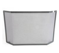CRUCCOLINI Parascintille Jonathan Ferro Battuto Semicurvo Modern Minimalist Grigio cm. 85x46 per Camino Matrimonio