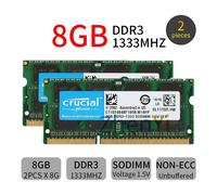 Crucial 16GB 8GB 4GB PC3-10600S DDR3 1333MHz 204Pin SODIMM Laptop Memory RAM LOT