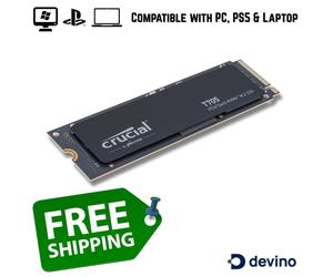 Crucial T705 1TB-4TB M.2 NVMe SSD PCIe Gen5 14100MB/s | PC Gaming, Laptop, PS5
