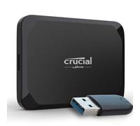 Crucial X9 2TB SSD portatile con Adattatore USB-A - Fino a 1050MB/s - PC e Mac, con Mylio Photos+ - Unità a stato solido esterna USB-C 3.2 - CT2000X9SSD902
