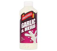 Crucials Salsa Squeezy Aglio ed Erbe 500ml, Salsa all'aglio delicata e alle erbe, Confezione da 1 | barbecue a gas elettrico griglia a legna in muratura lotus grill bbq