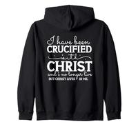Crucifisso con Cristo: Fede e Speranza Spirituale Felpa con Cappuccio