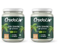 CRUDOLIO - Olio Di Cocco Vergine Bio 500ml. | Spremuto a freddo | Crudo, puro e 100% naturale | Keto | Vegan | MCT (Confezione da 2)