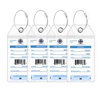 Cruise On MSC Cruise Luggage Tag Holder (4 Pack), Fits All MSC Ships & Tags, Clear, Waterproof, Plastic, Cruise Essentials 2025-2026, Durable Travel Accessories for Secure Bag Identification