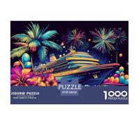 Cruise Ship 1000 Pieces Jigsaw Puzzles For Adults Family Challenge Toys Stress Relieving Entertainment Exercise The Memory of The Brain for The Whole Family, Gifts for Women, Gifts for Men 38x26cm/10