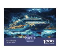 Cruise Ship Jigsaw Puzzle 1000 Pezzi, Puzzle Fantasy Stormy Ocean Adulti, Gioco Diabilità Impossibile Puzzle Pittura Gioco Intellettivo Familiare Idea Regalo Uomo E Donna 70x50cm/1000pcs