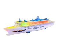 Cruise Ship Model Decoration, colorato rivestimento per navi da crociera, giocattolo elettrico con luce e suono lampeggiante a LED, divertenti decorazioni nautiche per bambini giocattoli per la barca