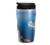 Cruise to Santorini Grecia novità tazza da caffè divertente isolato bicchiere a prova di perdite tazza da viaggio con coperchio 250 350 ml