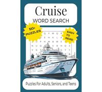 Cruise Word Search Puzzle Book: Word Searches With Easy to Read Print About Cruises, Ships, Vacations, Beaches, and More | 6x9 Inches, 110 Pages | 50+ ... Gift for Vacations, Holidays and Free Time