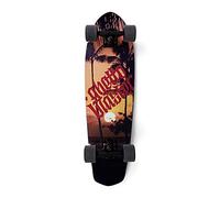 Cruiser Skateboard, 71 x 23 cm, Skateboard per Adulti, Bambini, Ragazze, Ragazzi, Principianti, Cuscinetti Abec 7, Tavola 7 Strati di Acero, Ruote 65 x 45 mm, Modello Tropical 28”