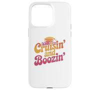 Cruisin' and Boozin' Retro Sunset Party Cruise Custodia per iPhone 15 Pro Max