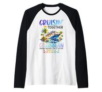 Cruisin Together Caraibi 2026 Ricordi delle Vacanze Maglia con Maniche Raglan