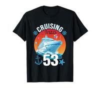 Cruising Into 53 Years 53 Anni Regalo Crociera 53 Compleanno Maglietta