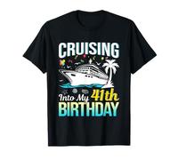 Cruising Into My 41th Birthday 41 Anni Compleanno Crociera Maglietta