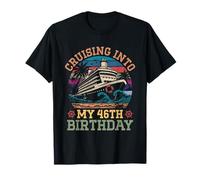 Cruising Into My 46° Compleanno Crociera Vintage 46 Anni Maglietta