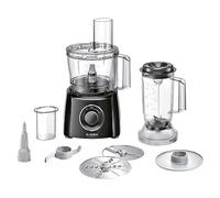 CRUMPLER MCM3201B, 2,3 l, Schwarz, Transparent, Drehregler, 1 l, Kunststoff, 800 W ROBOT DA CUCINA, 800 W, capacità ciotola 2,3 l, Nero
