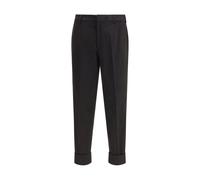 Cruna Black Cotton Casual Pants - IT54 | XXL