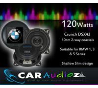 Crunch DSX42 Casse Coassiali 2 Vie 10cm 4" Shallow Slim per BMW 1 3 5 Nero