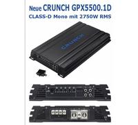 Crunch Amplificatore Monoblocco GPX5500.1D Class D Digitale 5500 Watt con Telecomando