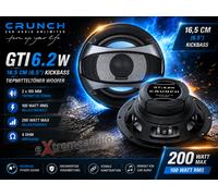 Crunch GTI-6.2W 16,5 cm 6,5" altoparlante kickbass woofer medio 200W