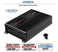 CRUNCH GTX1200.2D - Amplificatore digitale a 2 canali con 1200 W max | Gravity Mini AMPLIFIERS | CRUNCH Car Audio Unlimited