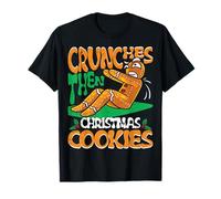 Crunches Poi Christmas Cookies Gingerbread Man Allenamento in palestra Maglietta