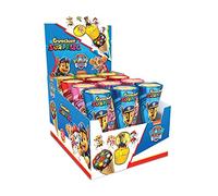 Crunchiez Paw Patrol Coni Gelato con Sorpresa, Confezione da 12 x 25g, Ripieno al Cioccolato e Nocciola, Multicolore