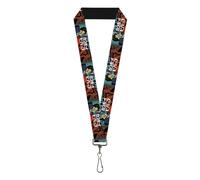 Crunchyroll Lanyard, Cowboy Bebop Spike and Faye Brick Pose and Logo Blues Reds,