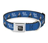 Crunchyroll Pet Collar, Dog Collar Metal Seatbelt Buckle, Black Butler Herman Gr