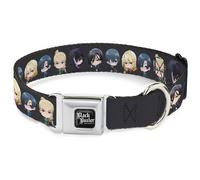 Crunchyroll Pet Collar, Dog Collar Metal Seatbelt Buckle, Black Butler Six Chibi
